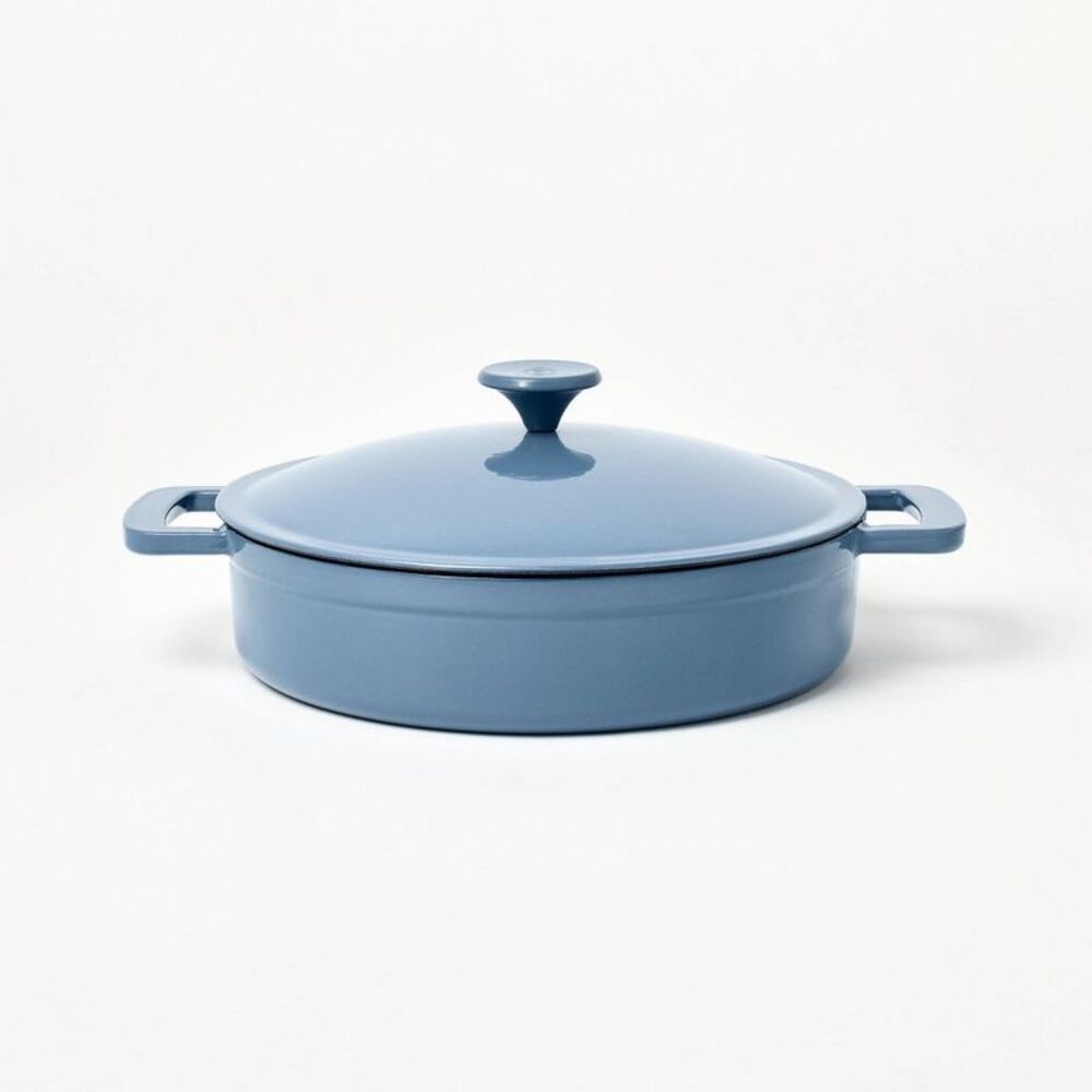 3.5qt Enamel Braiser Blue - Figmint